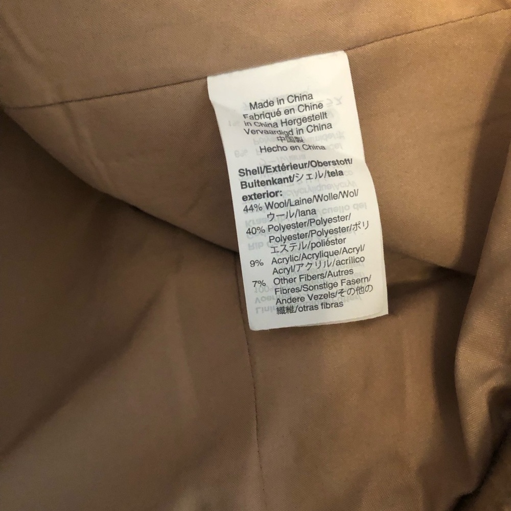 J. Crew Wool Blend Acorn Camel Heather City Coat Women's Petite - Picture 7 of 9